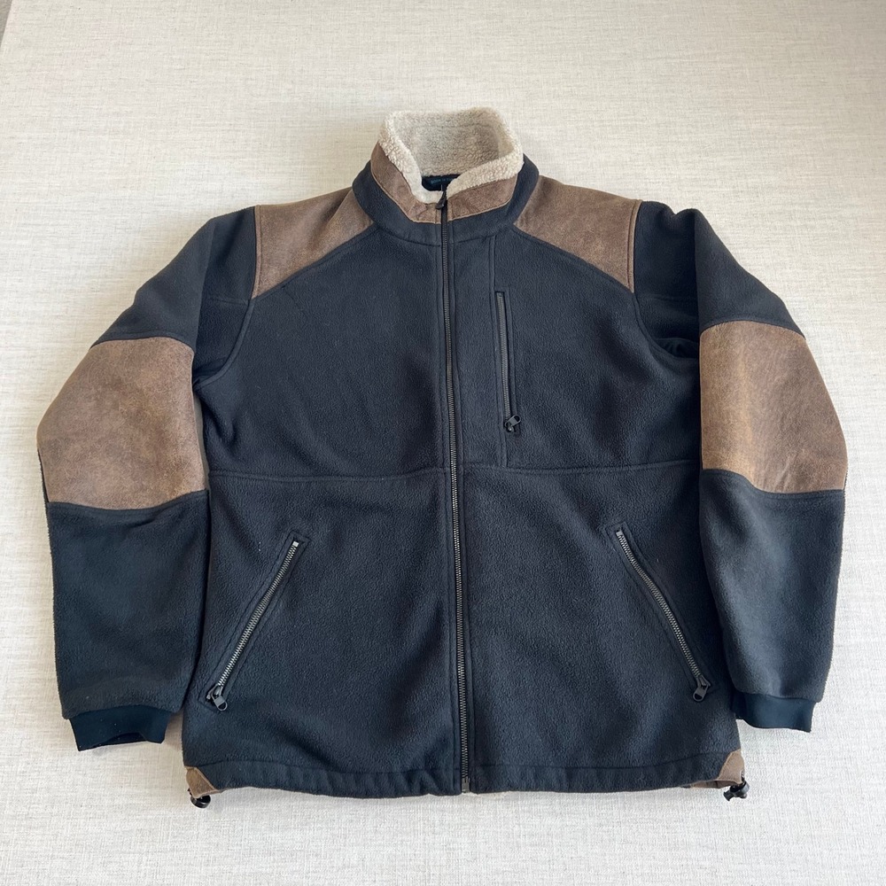 KUHL Alpenwurx Black Coffee Full Zip Fleece Jacket Men's Size Medium